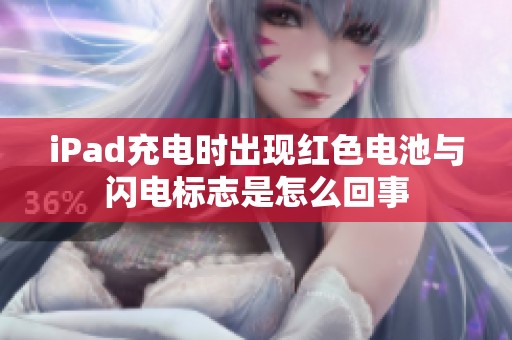 iPad充电时出现红色电池与闪电标志是怎么回事