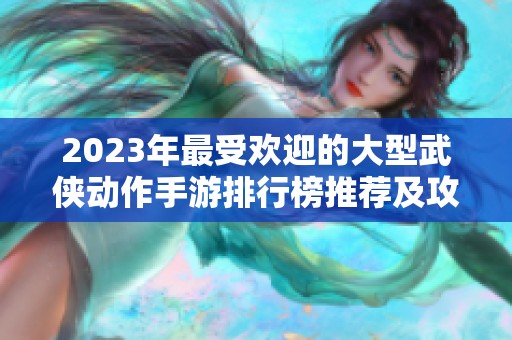 2023年最受欢迎的大型武侠动作手游排行榜推荐及攻略分析