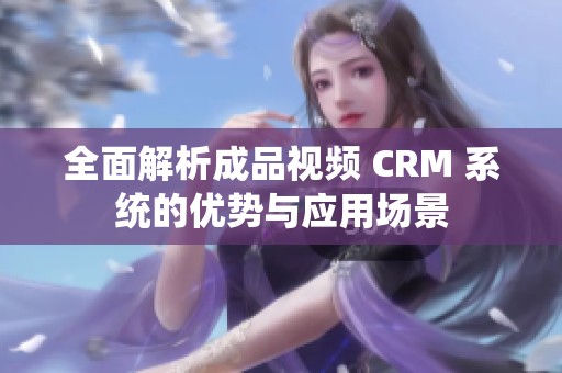 全面解析成品视频 CRM 系统的优势与应用场景
