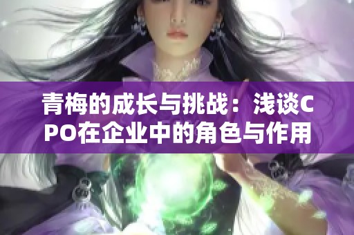 青梅的成长与挑战：浅谈CPO在企业中的角色与作用