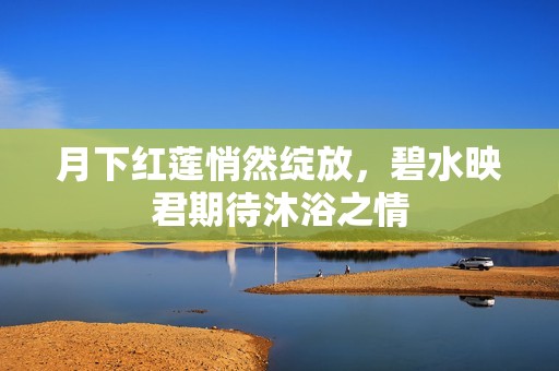 月下红莲悄然绽放，碧水映君期待沐浴之情