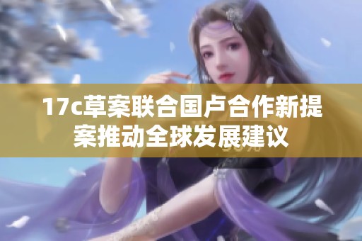 17c草案联合国卢合作新提案推动全球发展建议