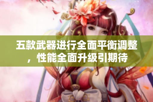 五款武器进行全面平衡调整，性能全面升级引期待