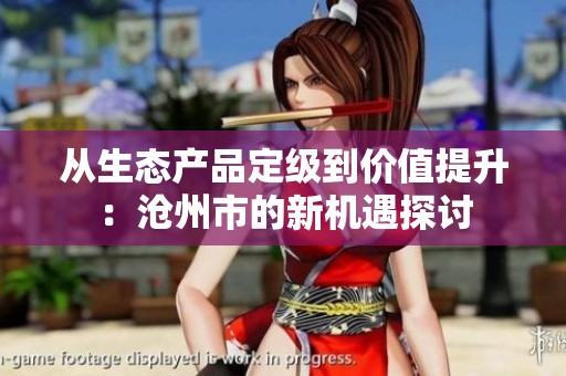 从生态产品定级到价值提升：沧州市的新机遇探讨