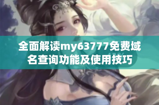 全面解读my63777免费域名查询功能及使用技巧