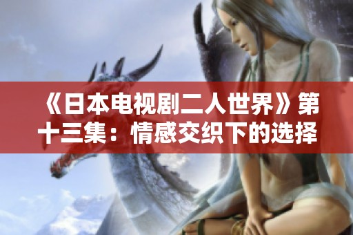 《日本电视剧二人世界》第十三集：情感交织下的选择与成长