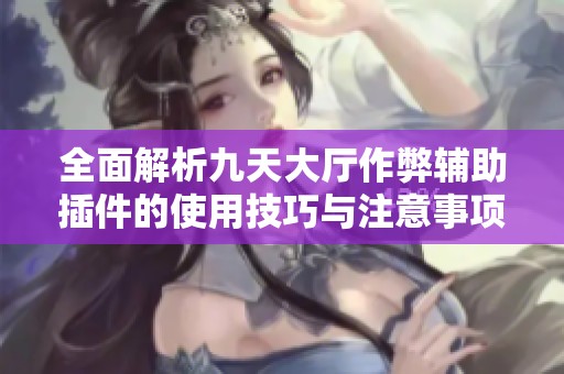 全面解析九天大厅作弊辅助插件的使用技巧与注意事项