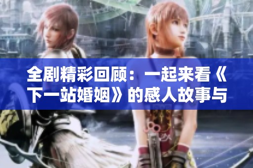 全剧精彩回顾：一起来看《下一站婚姻》的感人故事与情感纠葛