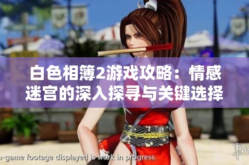 白色相簿2游戏攻略：情感迷宫的深入探寻与关键选择解析