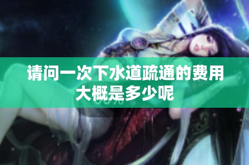 请问一次下水道疏通的费用大概是多少呢
