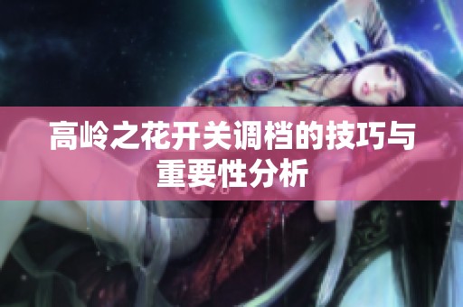 高岭之花开关调档的技巧与重要性分析