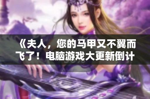 《夫人，您的马甲又不翼而飞了！电脑游戏大更新倒计时中》