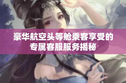 豪华航空头等舱乘客享受的专属客服服务揭秘
