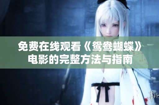 免费在线观看《鸳鸯蝴蝶》电影的完整方法与指南