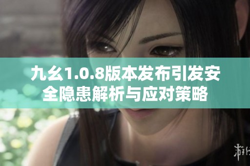 九幺1.0.8版本发布引发安全隐患解析与应对策略