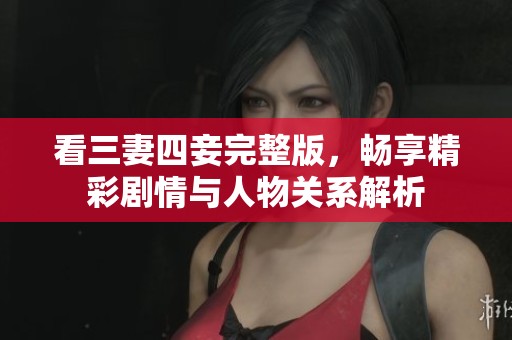 看三妻四妾完整版，畅享精彩剧情与人物关系解析