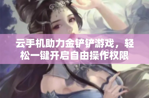 云手机助力金铲铲游戏，轻松一键开启自由操作权限