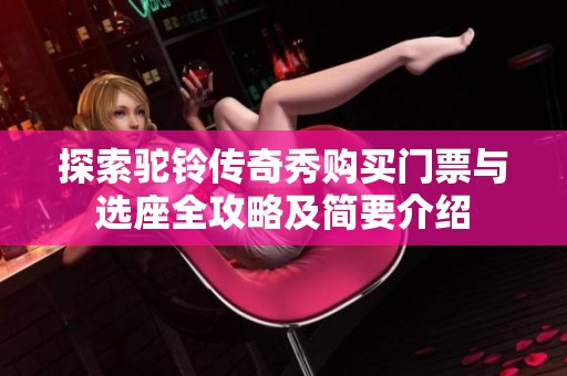 探索驼铃传奇秀购买门票与选座全攻略及简要介绍