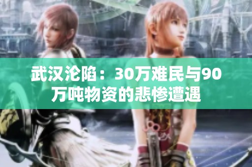 武汉沦陷：30万难民与90万吨物资的悲惨遭遇