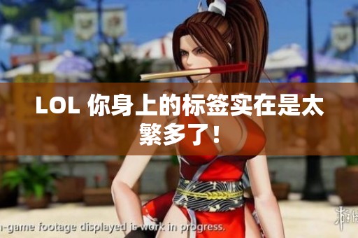 LOL 你身上的标签实在是太繁多了！