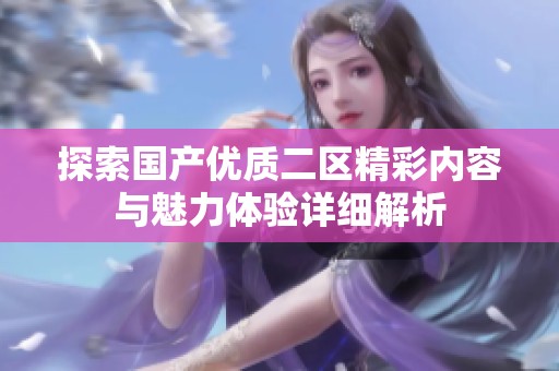 探索国产优质二区精彩内容与魅力体验详细解析