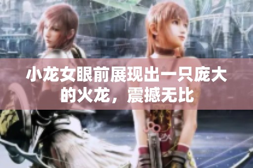 小龙女眼前展现出一只庞大的火龙，震撼无比