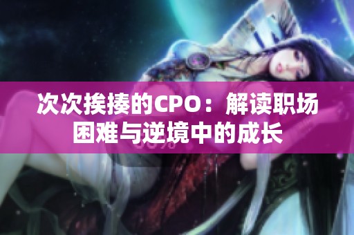 次次挨揍的CPO：解读职场困难与逆境中的成长