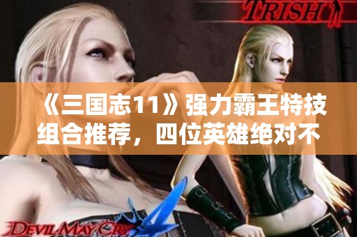《三国志11》强力霸王特技组合推荐，四位英雄绝对不能错过！