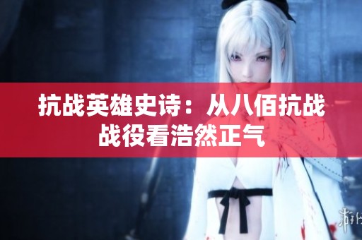 抗战英雄史诗：从八佰抗战战役看浩然正气