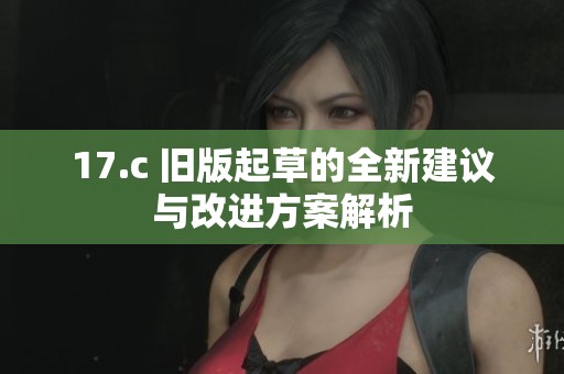 17.c 旧版起草的全新建议与改进方案解析