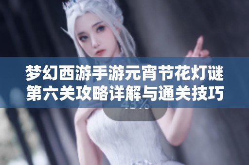 梦幻西游手游元宵节花灯谜第六关攻略详解与通关技巧