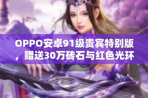 OPPO安卓91级贵宾特别版，赠送30万砖石与红色光环礼包