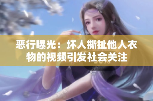 恶行曝光：坏人撕扯他人衣物的视频引发社会关注