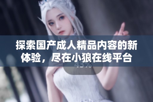 探索国产成人精品内容的新体验，尽在小狼在线平台