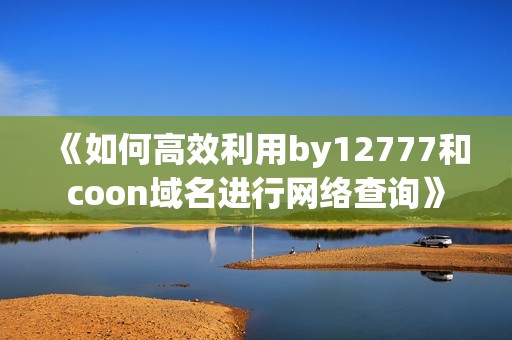 《如何高效利用by12777和coon域名进行网络查询》