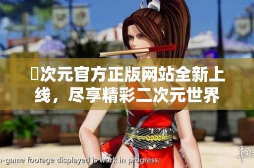 囧次元官方正版网站全新上线，尽享精彩二次元世界