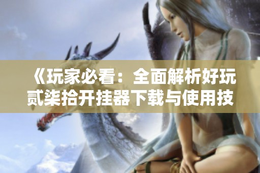 《玩家必看：全面解析好玩贰柒拾开挂器下载与使用技巧》