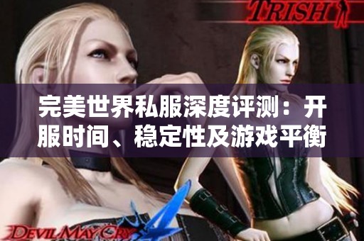 完美世界私服深度评测：开服时间、稳定性及游戏平衡性的全面分析