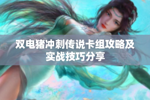 双电猪冲刺传说卡组攻略及实战技巧分享