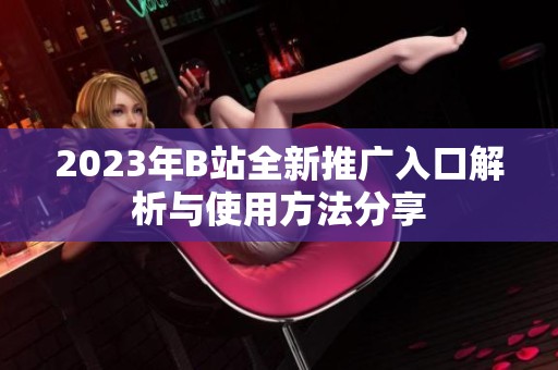 2023年B站全新推广入口解析与使用方法分享