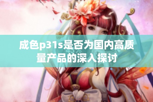 成色p31s是否为国内高质量产品的深入探讨