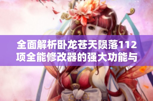 全面解析卧龙苍天陨落112项全能修改器的强大功能与应用