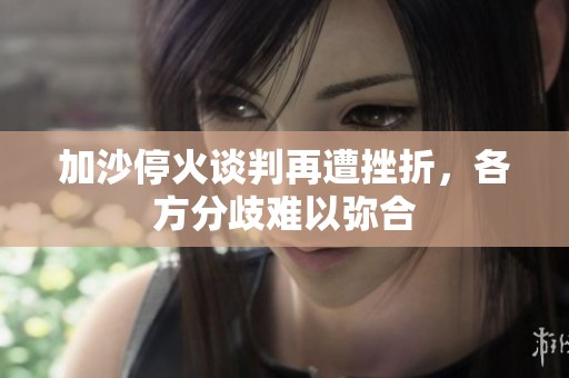 加沙停火谈判再遭挫折，各方分歧难以弥合