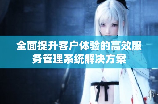 全面提升客户体验的高效服务管理系统解决方案