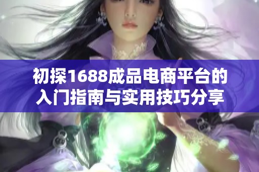 初探1688成品电商平台的入门指南与实用技巧分享