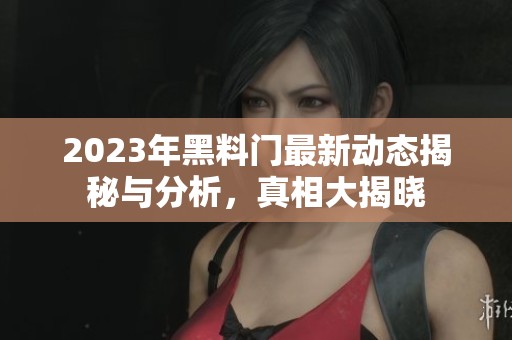2023年黑料门最新动态揭秘与分析，真相大揭晓