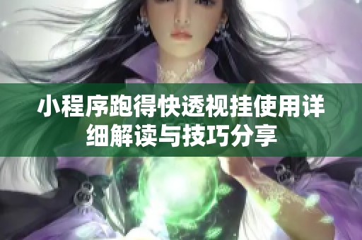 小程序跑得快透视挂使用详细解读与技巧分享