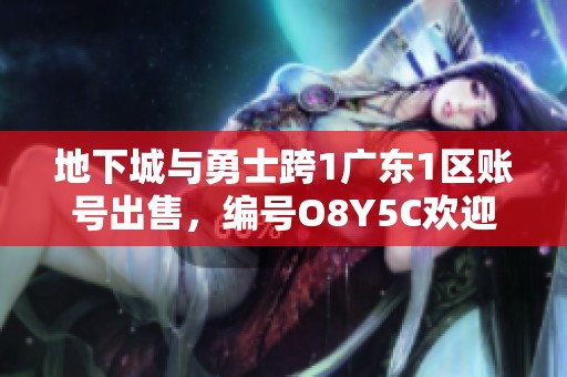 地下城与勇士跨1广东1区账号出售，编号O8Y5C欢迎咨询