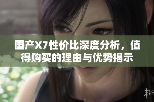 国产X7性价比深度分析，值得购买的理由与优势揭示