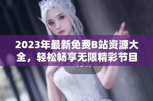 2023年最新免费B站资源大全，轻松畅享无限精彩节目